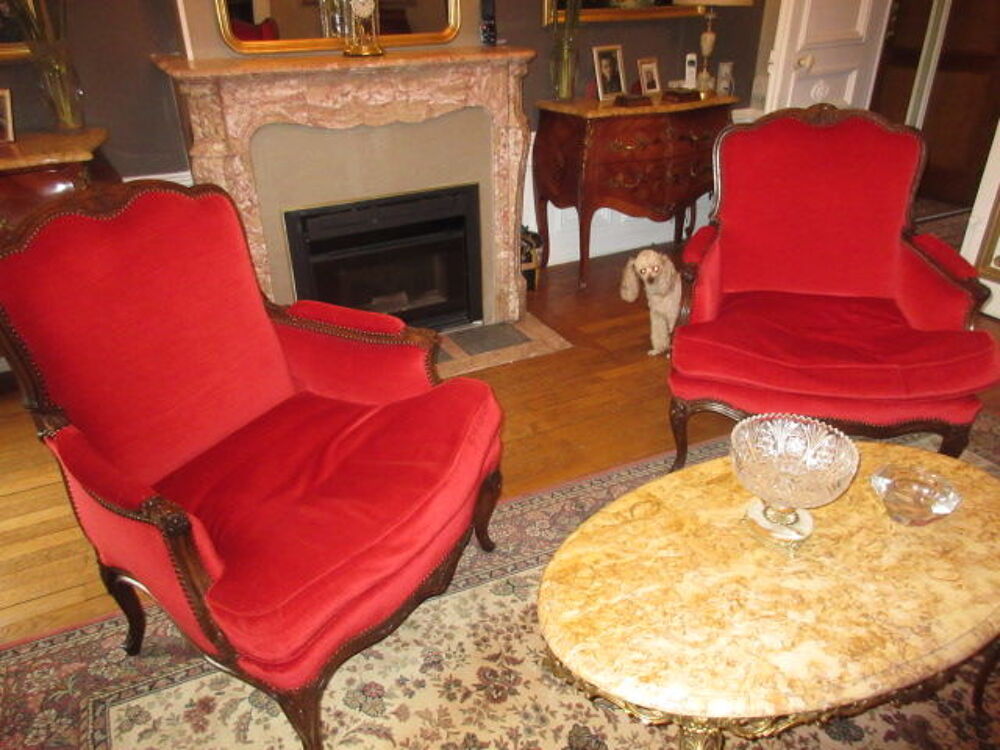 2 Beaux grands fauteuils anciens style Louis xv Meubles