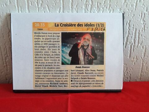 DVD AGE TENDRE  LA CROISIERE DES IDOLES  5 Saint-Etienne (42)