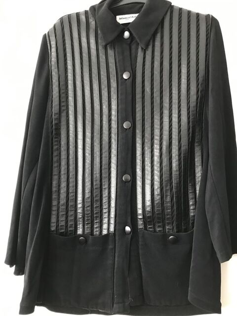 VESTE LIQUETTE NOIRE, bande SIMILI CUIR  T. 3 42/44 15 Saint-Genis-Laval (69)