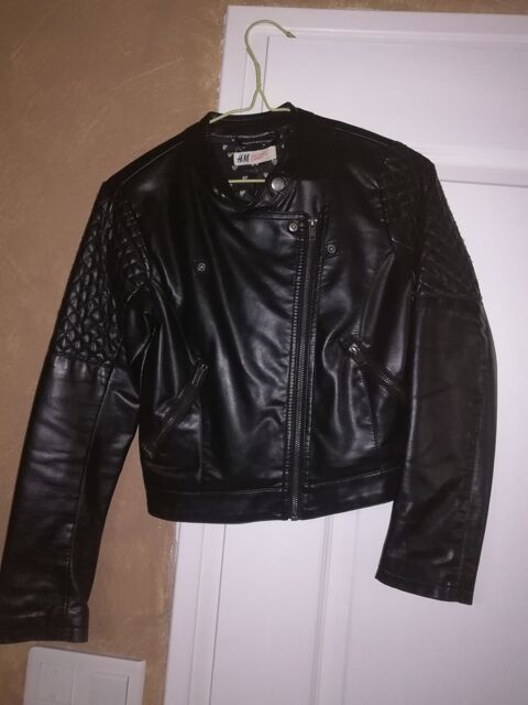 Blouson noir imitation cuir fille 15 Combs-la-Ville (77)