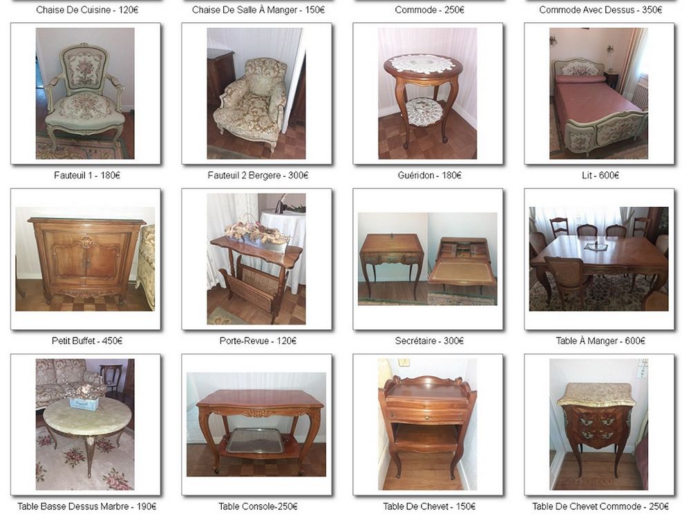 Lot de meubles style Louis XV Meubles
