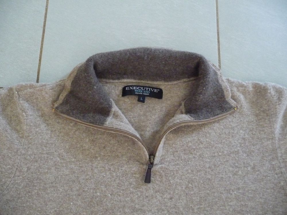 Pull beige taille L marque Armand Thi&eacute;ry Vêtements