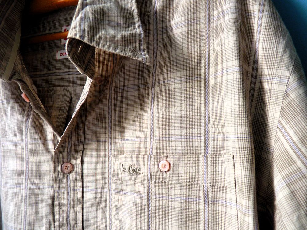 Chemise Lee Cooper Homme L collection Confort fit beige kaki Vêtements