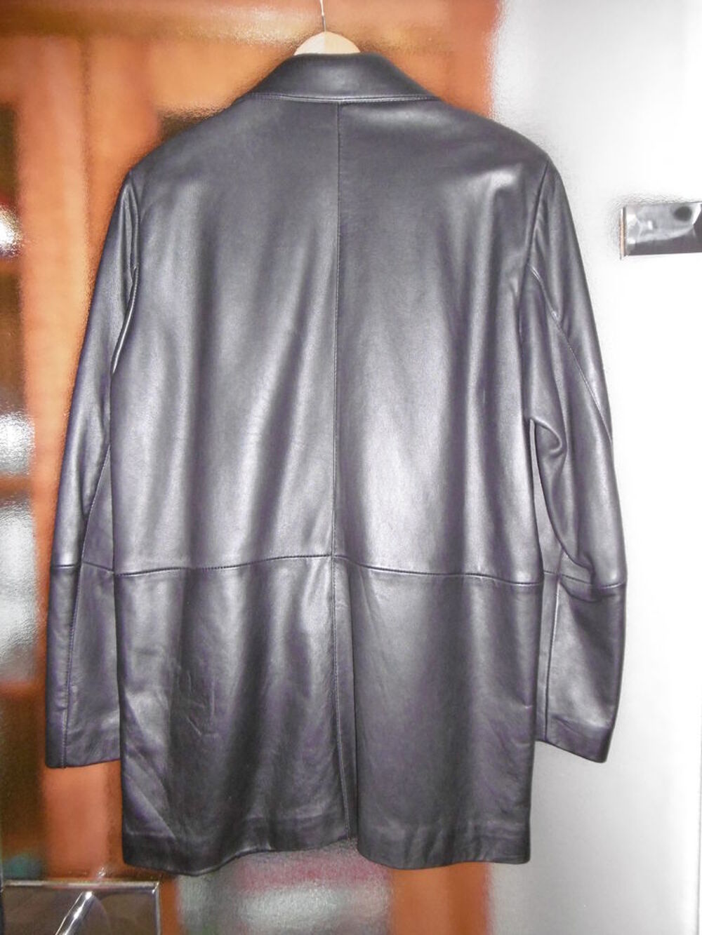 Veste cuir noir Vêtements