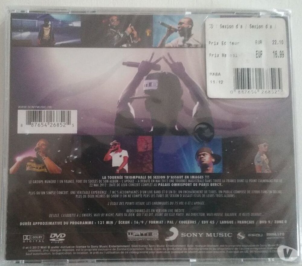 SEXION D'ASSAUT CONCERT BERCY LIVE NEUF CD &amp; DVD. CD et vinyles
