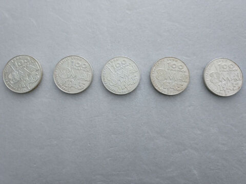 5 x 100 francs argent 8 mai 45 97 Talant (21)