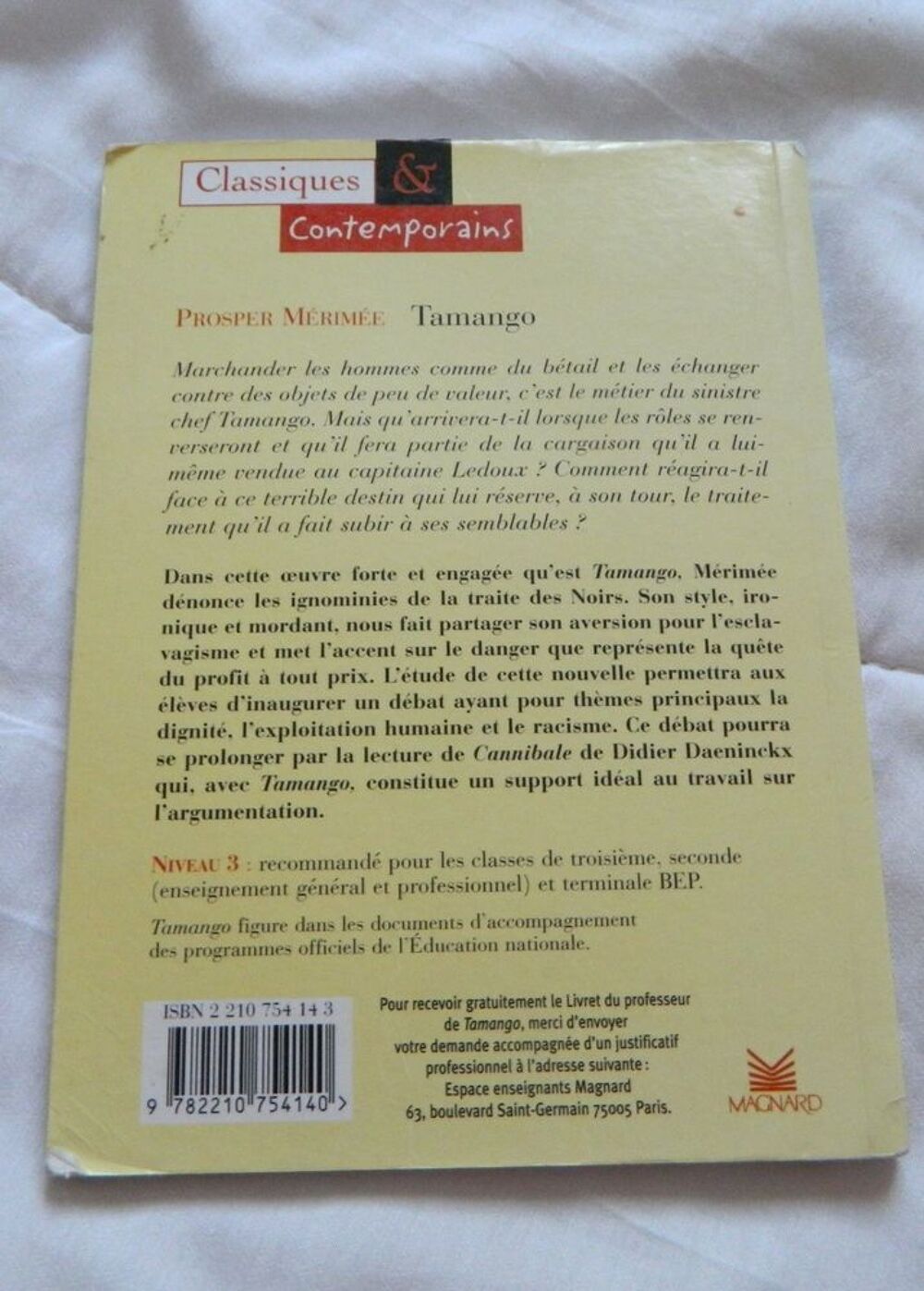 Livre Tamango Prosper M&eacute;rim&eacute;e Livres et BD