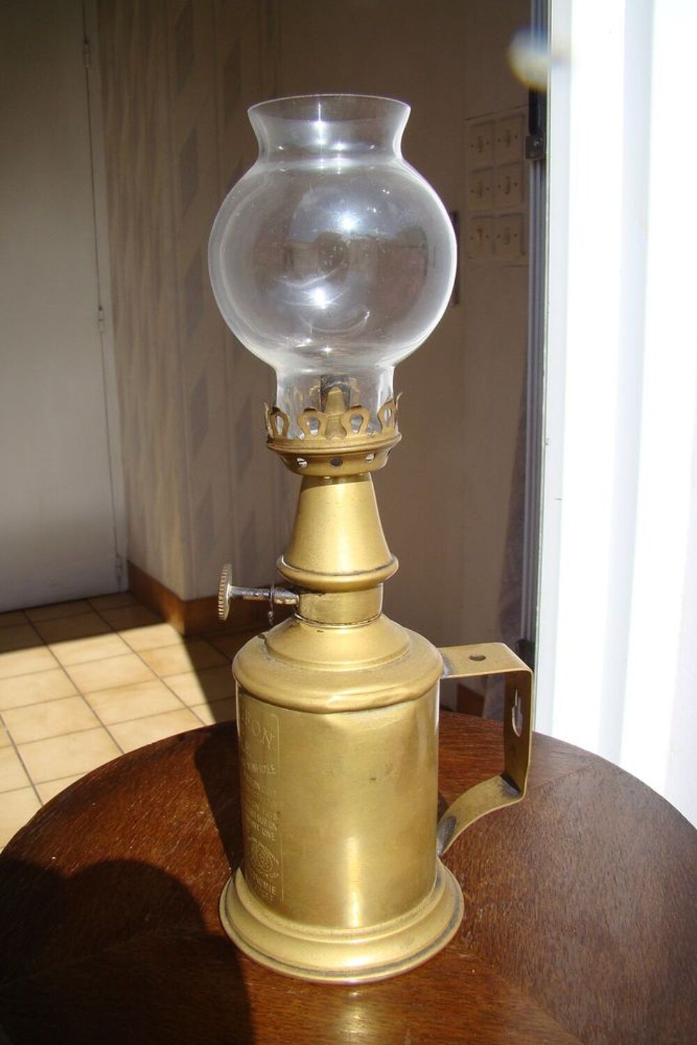 Ancienne lampe PIGEON en laiton - Epoque 1900
