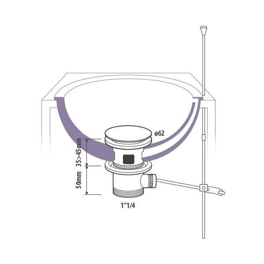 bondes &agrave; levier avec trop plein pour lavabo ou bidet neufs Bricolage
