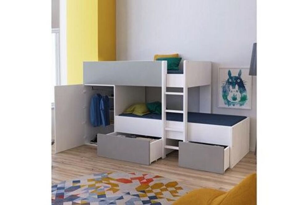 Lit superpos&eacute; enfant 90x190 complet neuf Mobilier enfants