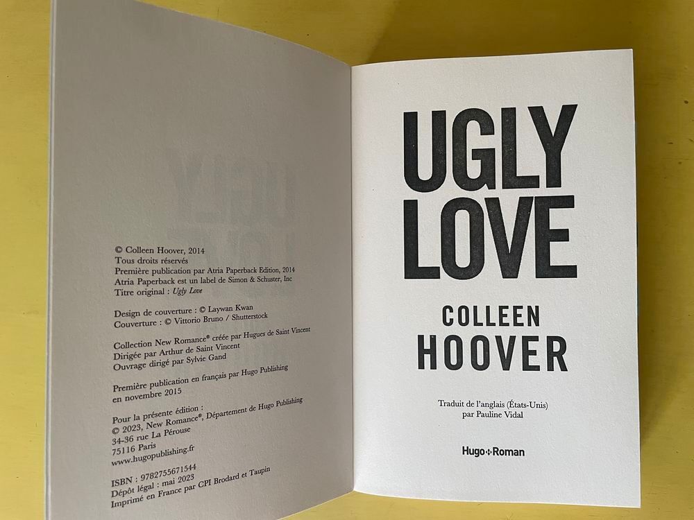Livre Ugly Love - Colleen Hoover _ Livres et BD