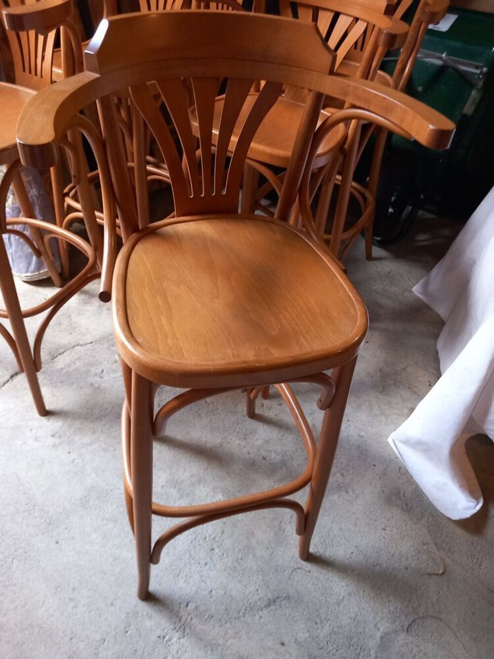 6 tabourets bois bar Meubles