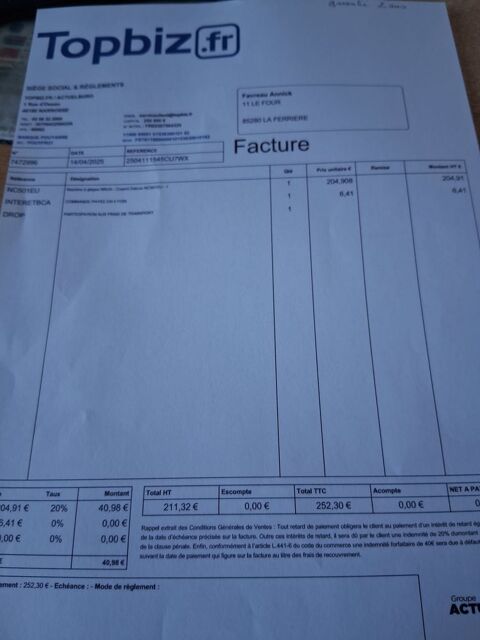 machine a glace  Ninja 200 La Ferri�re (85)