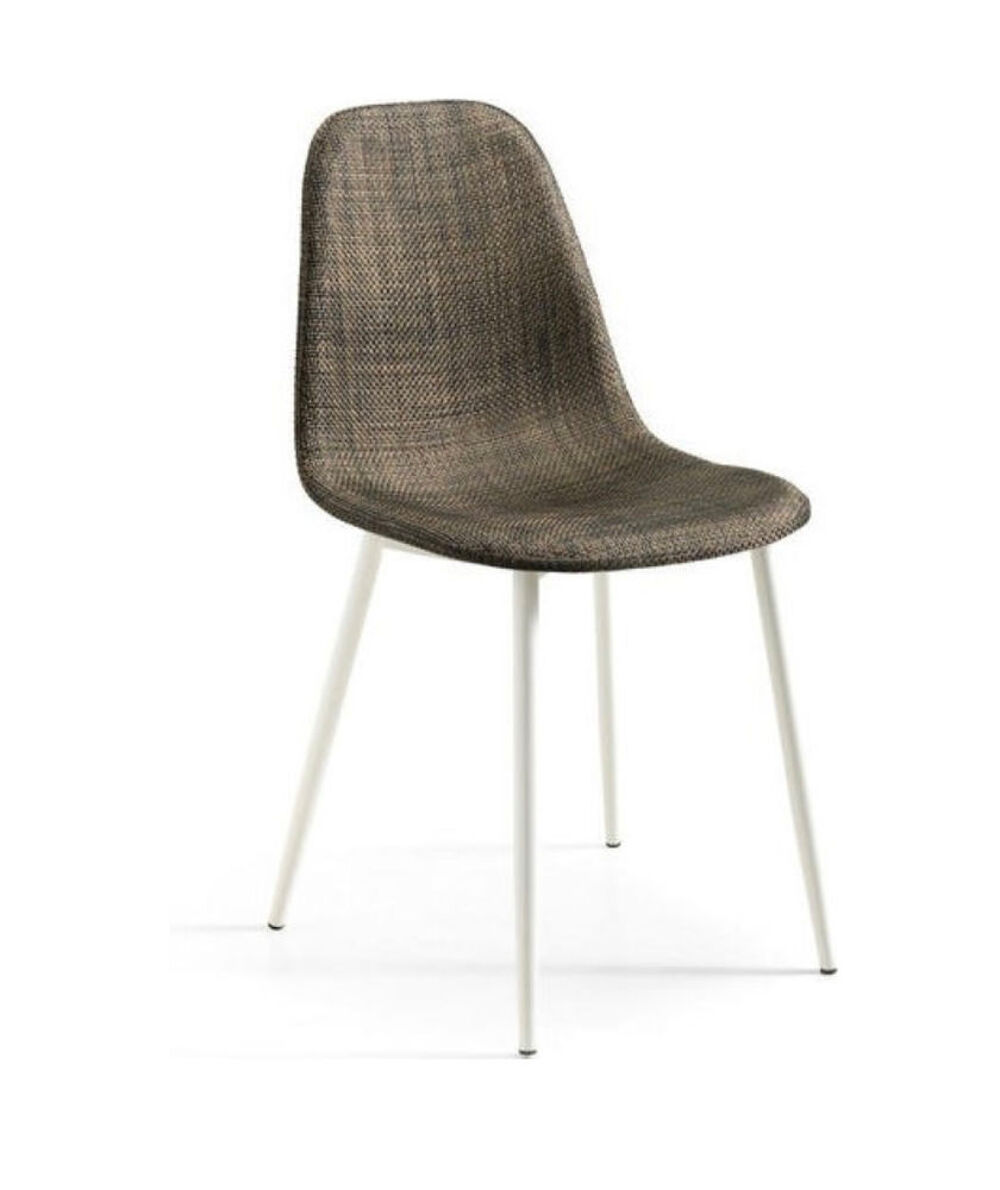 4 chaises Martina - marron et blanc Meubles