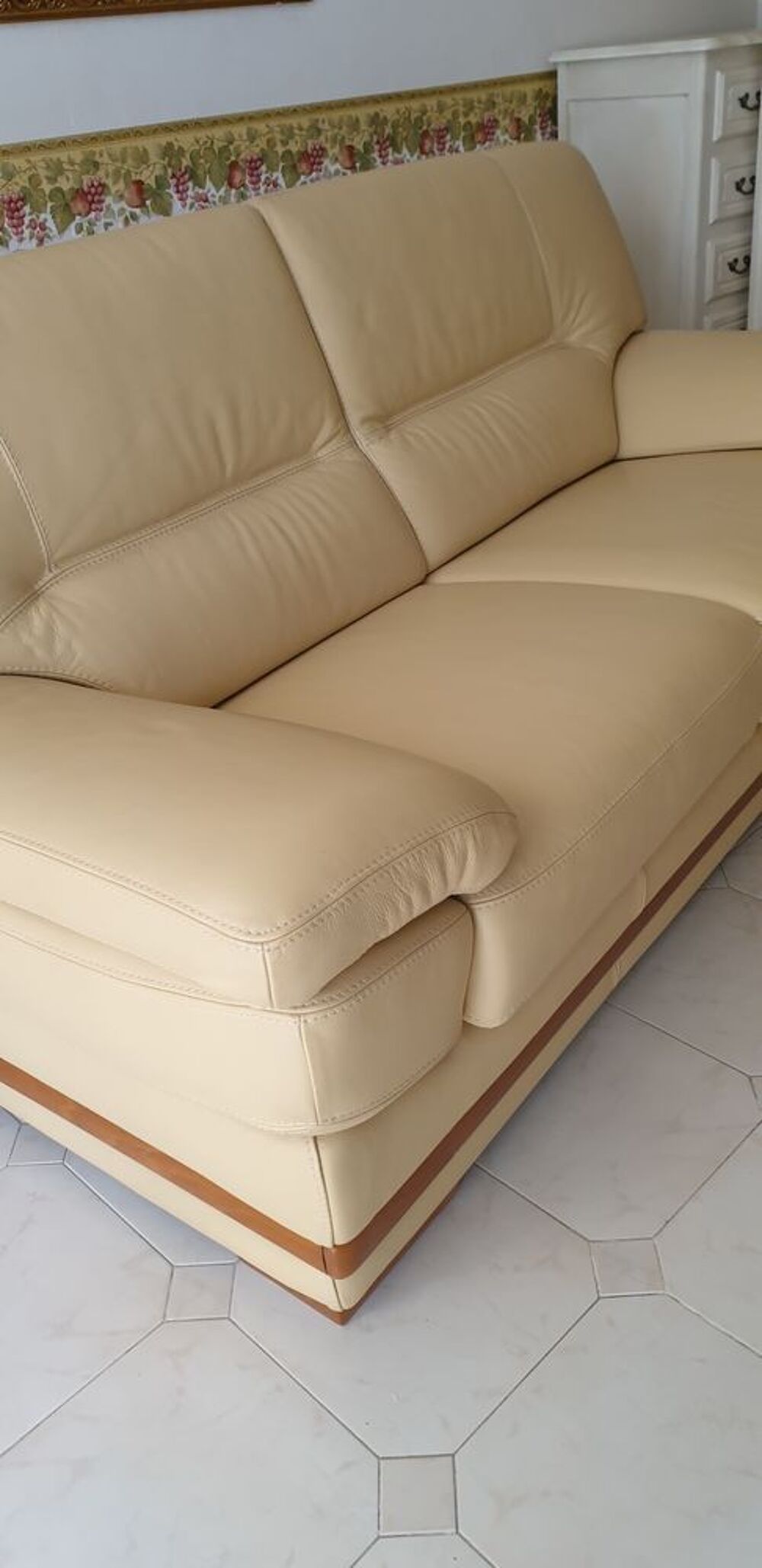 Canap&eacute; cuir non convertible Roche Bobois Meubles