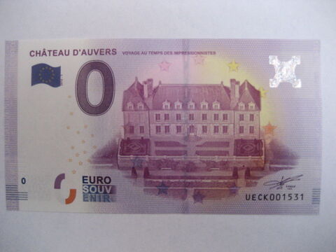 Billet euro touristique CHATEAU D'AUVERS 2016 3 Reims (51)
