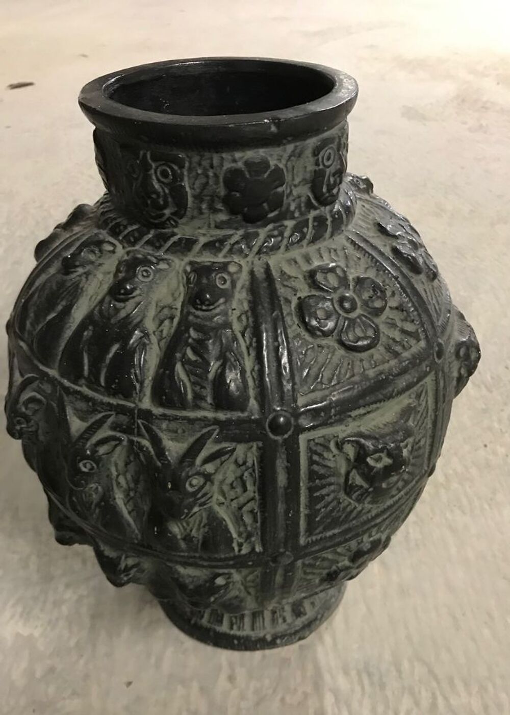 Vase en Terre Cuite style Art Nouveau Décoration