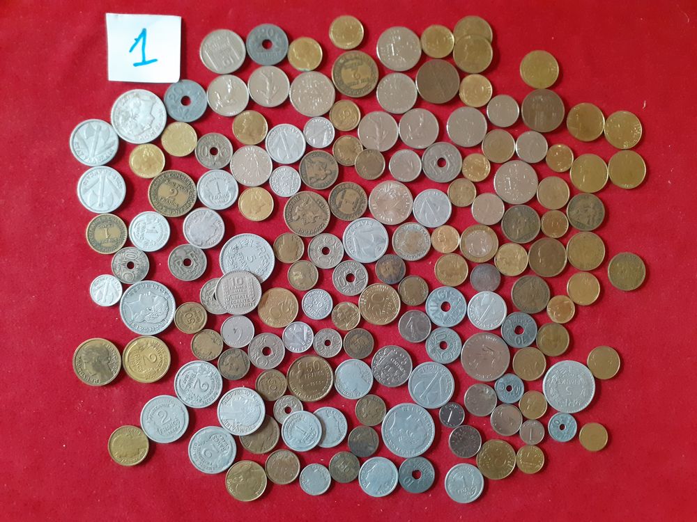 Lot 1 / 150 pieces monnaies anciennes FRANCE 