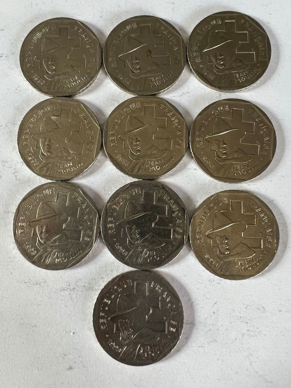 2 Francs 1993 Jean Moulin. 