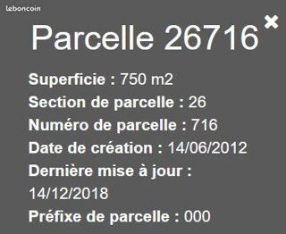  Terrain � vendre 750 m�