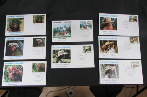 Lot de 8 enveloppes timbr�es, 1er jour d'�mission, Polyn�sie 15 Paris 15 (75)