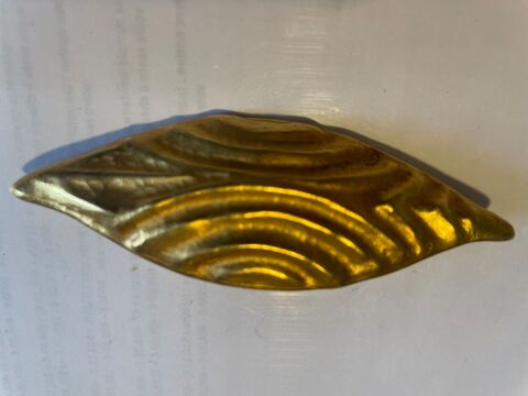 Broche dore feuille LANVIN 95 Vigneux-sur-Seine (91)