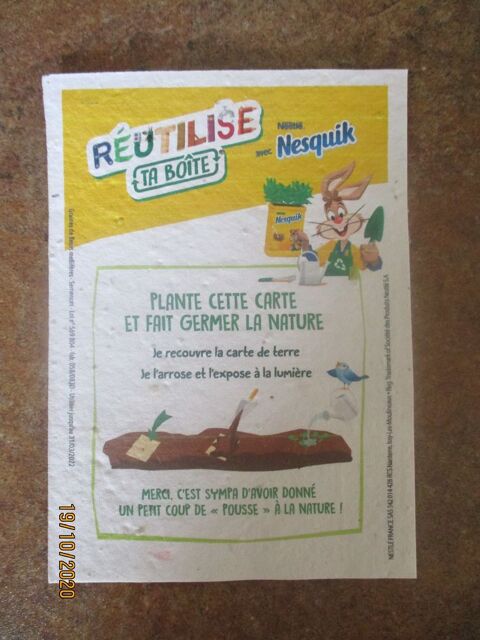 carte � planter nesquik 2 Montreuil (93)