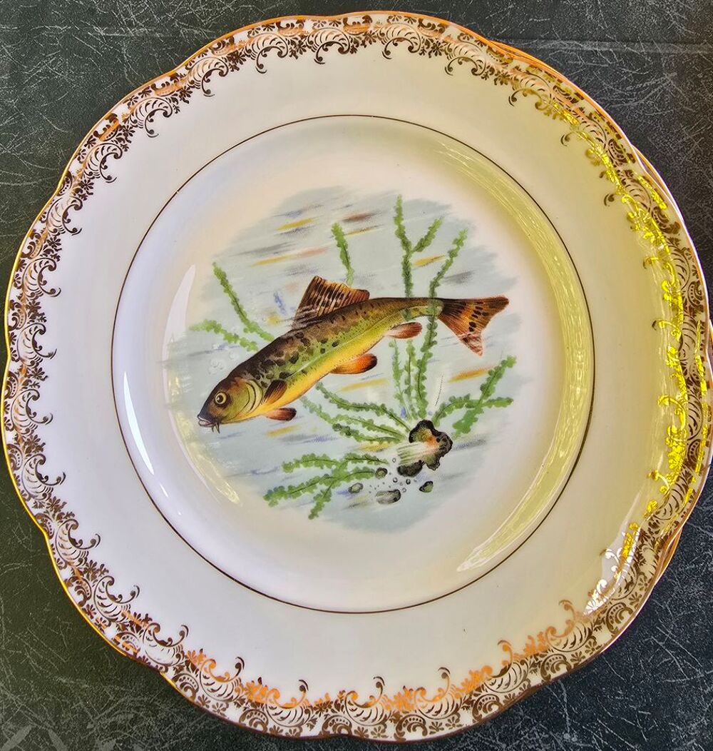 Service &agrave; poisson en porcelaine 1950 Cuisine
