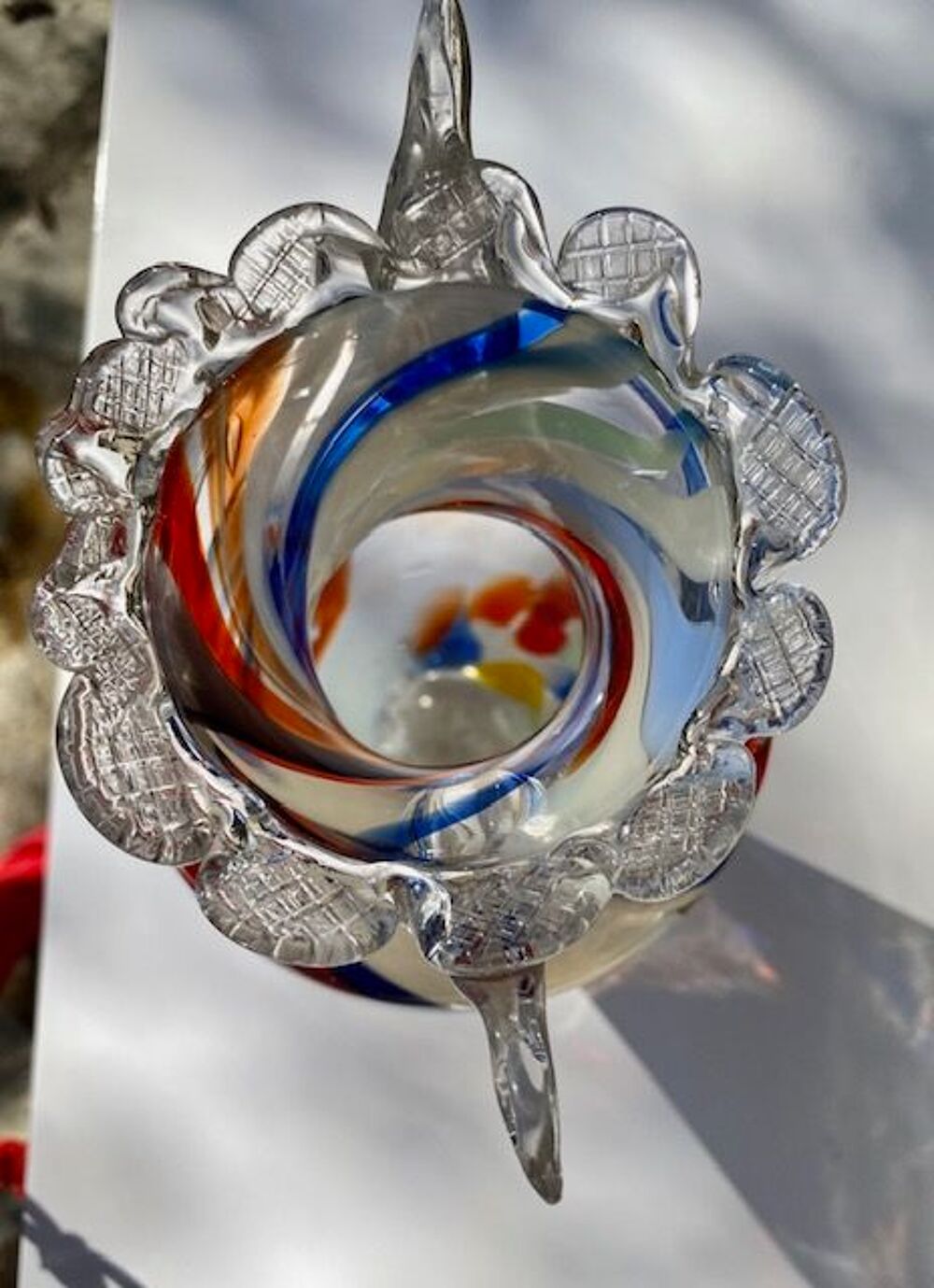 vase ann&eacute;es 60 souffl&eacute; &agrave; la bouche par un verrier comme neuf Décoration