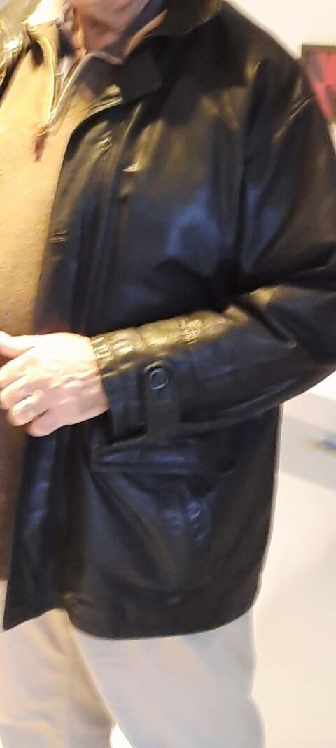 SUPERBE VESTE DOUBLEE EN CUIR , TAILLE 52 80 Belgique