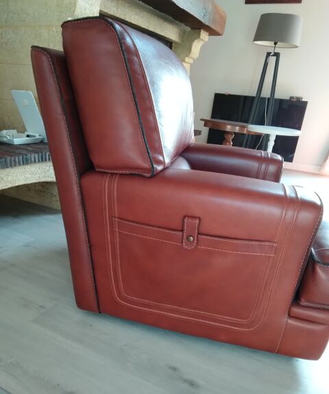 Canape cuir qualit pleine fleur. Marque Roche Bobois, , 500 Bertangles (80)