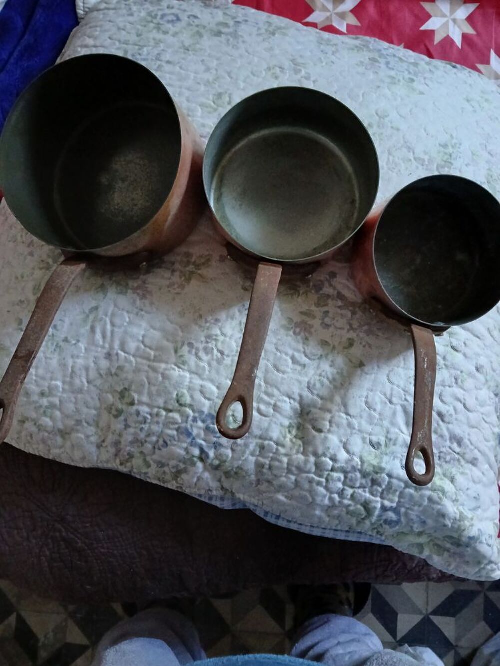 Trio casseroles en cuivre Décoration