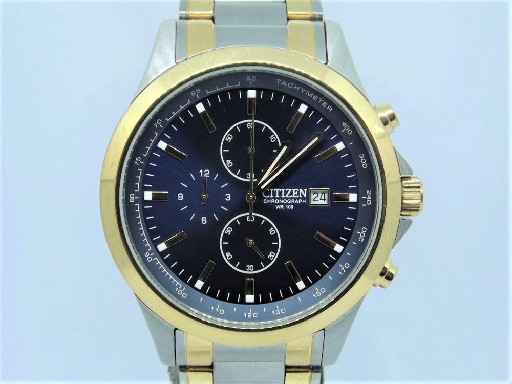 Tr&egrave;s belle chrono Citizen 44mm 0510-S094097 2017 ETAT NEUF Bijoux et montres