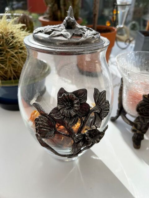 Pot en verre et m�tal 8 Fosseuse (60)