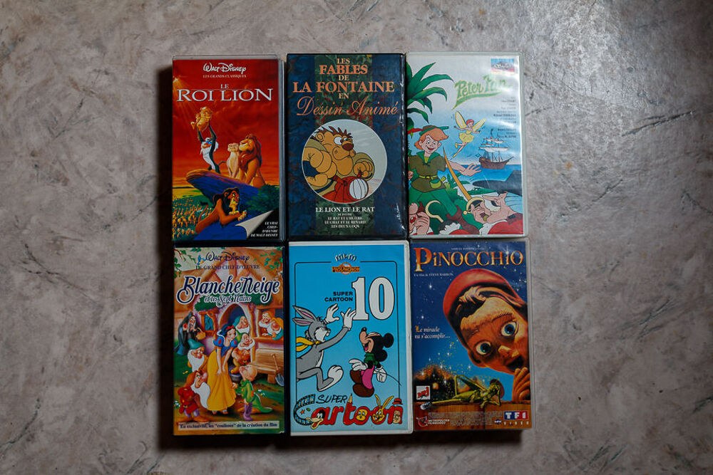 Lot-01 de 6 VHS DVD et blu-ray