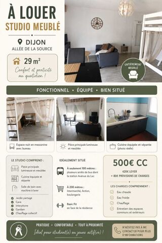 Appartement à louer 1 pièce 29 m²