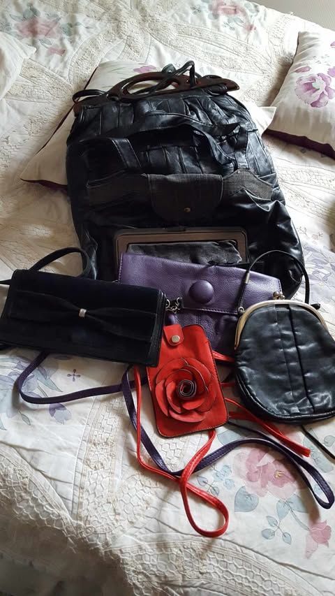 Sept sacs a main une pochette téléphone le tout cuir peau 10 Beaune (21)