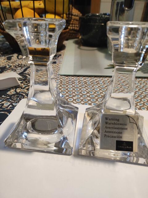 Deux bougeoirs cristal Villeroy & Boch neufs 100 Verneuil-sur-Seine (78)