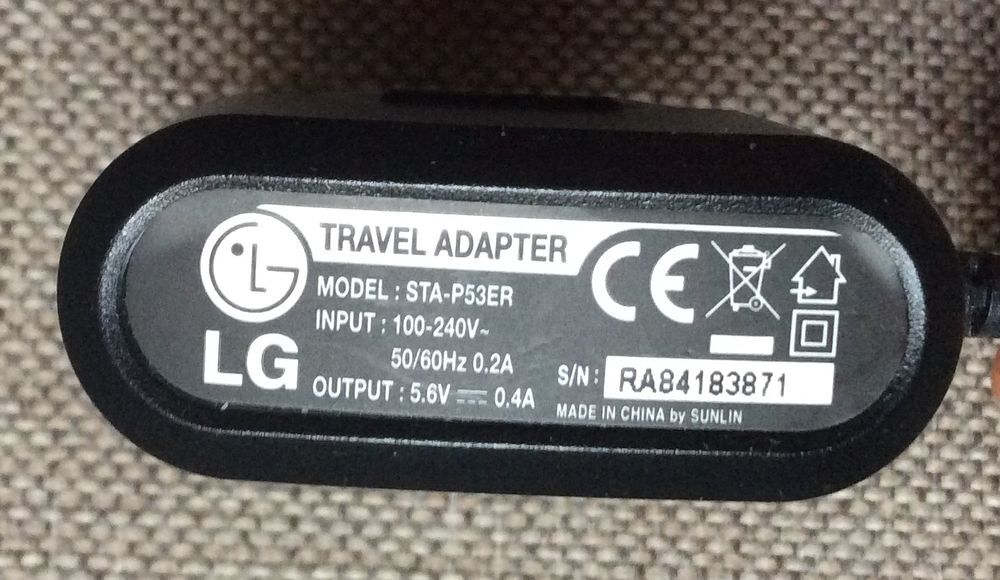 Chargeur LG (STA-PE53ER) Tlphones et tablettes