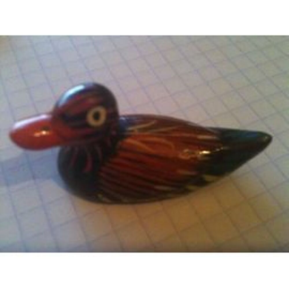 Lot de 4 petits canards c&eacute;ramique bibelots creux. 