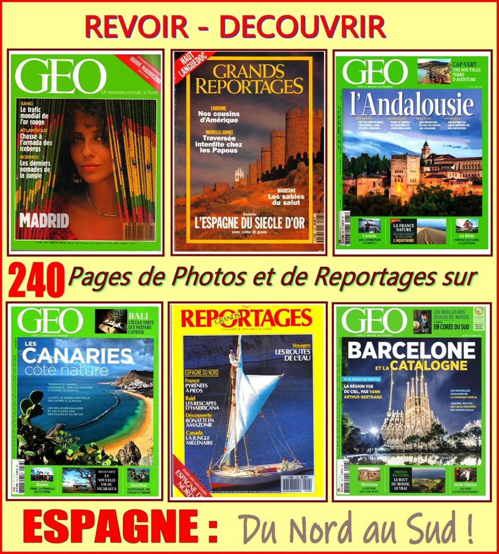 ESPAGNE - d&eacute;couvrir - DU NORD AU SUD / prixportcompris Livres et BD