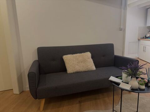 Canapé clic-clac IKEA gris foncé, convertible 2 places Lyon 7 (69)