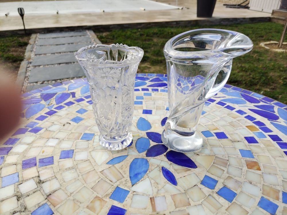 2 vases en verre Décoration