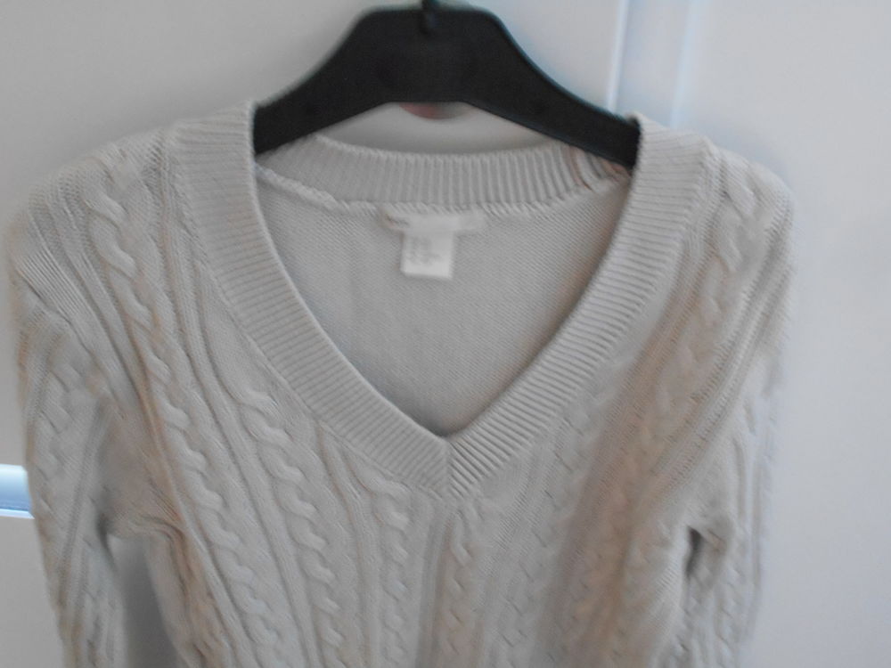 Pull torsad&eacute; Beige clair Basic H&amp;M T34/XS, neuf Vêtements