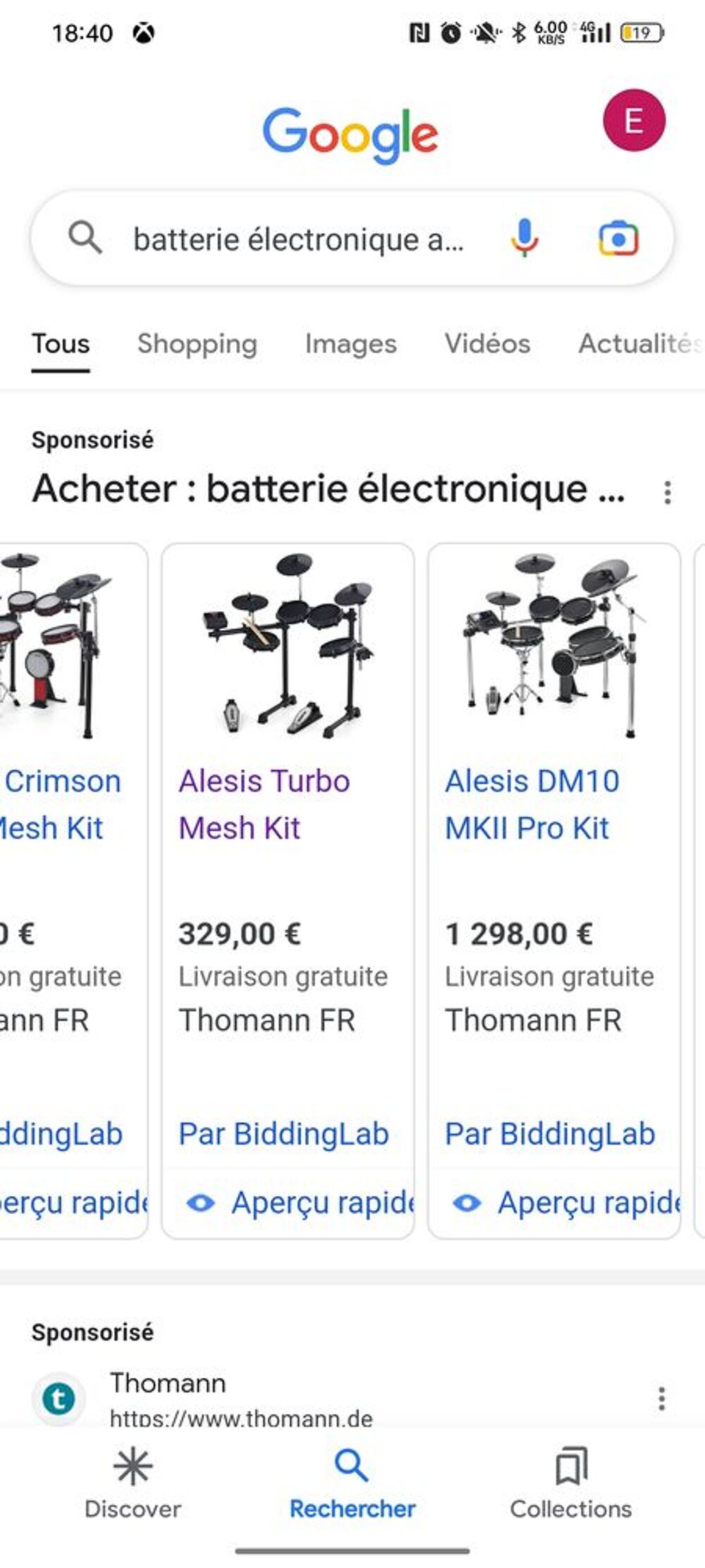 Batterie &eacute;lectronique Alesis turbo mesh kit Instruments de musique