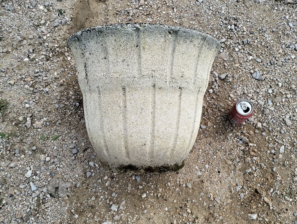 vase jardin beton ancien h 44 cm dia 36 cm Bricolage