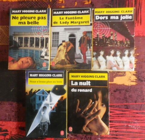 LOT DE 5 ROMANS POLICIERS MARY HIGGINS CLARK 5 Attainville (95)