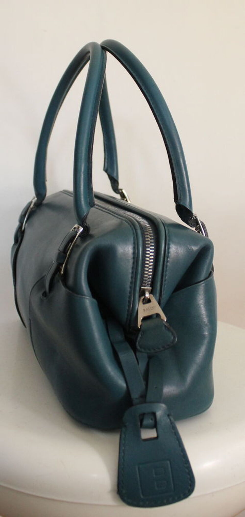 Sac cuir bleu BALLY Maroquinerie