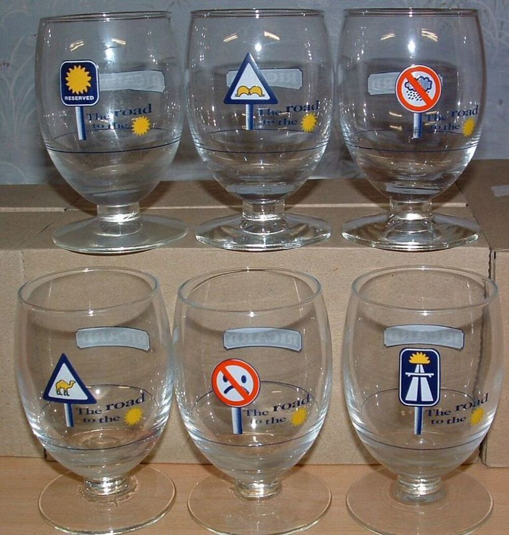 6 verres RICARD collector 