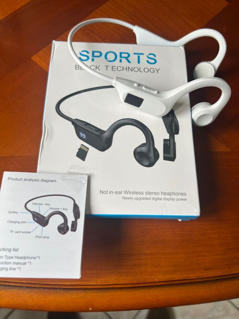 CASQUE &eacute;couteurs &agrave; conduction osseuse &eacute;couter la musique Audio et hifi